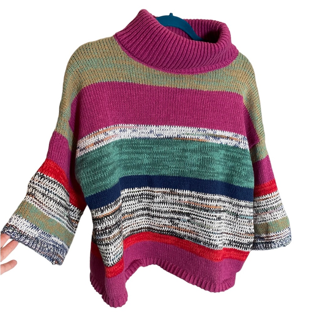 NWOT Striped Turtleneck Sweater